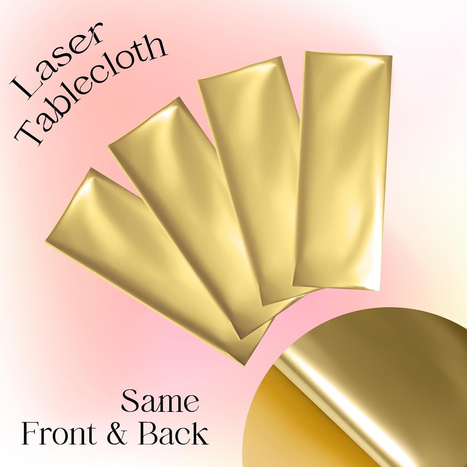 Set of 2 Gold Plastic Tablecloths - Elegant Metallic Matte Finish, 40" x 108", Ideal for New Year, Bachelorette, Wedding, Graduation, Birthday, and Anniversary Celebrations