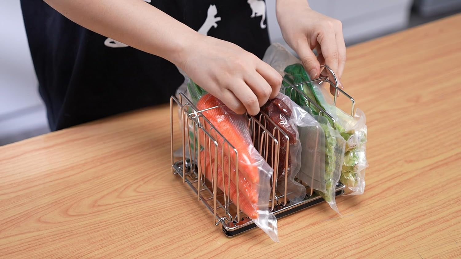 Sous Vide Container with Universal Silicone Lid and Sous Vide Rack and Container Sleeve Compatible with Anova All Models,Breville Joule, Instant Pot Sous Vide Cooker (KIT-TY-GJ)