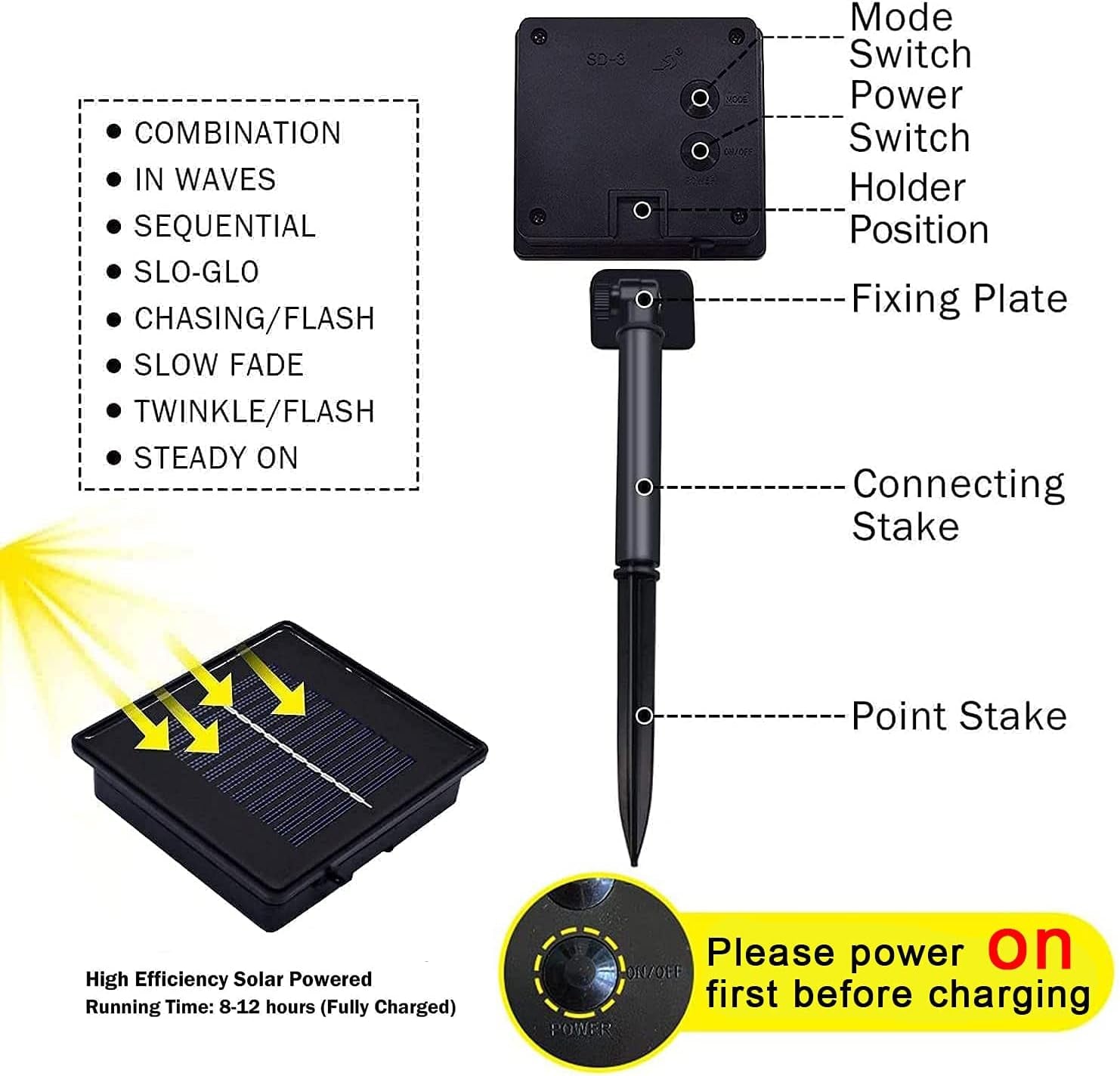 600 LED Solar Christmas Lights Outdoor Waterproof, 206.7 Ft Solar String Lights Outdoor, 8 Modes Tree Light for outside Yard Patio Christmas Decorations