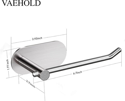 Self Adhesive Hand Towel Holder for Bathroom, Silver Towel Rack Towel Ring Hanger Towel for Kitchen No Drilling - SUS 304 Stainless Steel Brushed