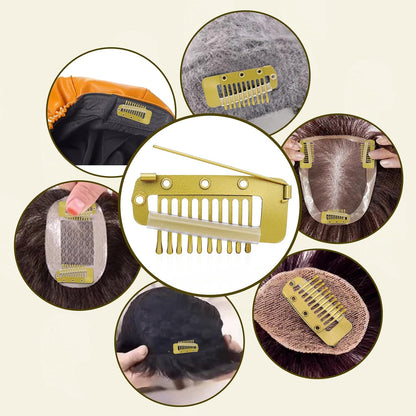 Chunni Clips with Safety Pins,8 PCS Strong Chunni Grip Dupatta Setting Clips Indian for Woman （Gold）