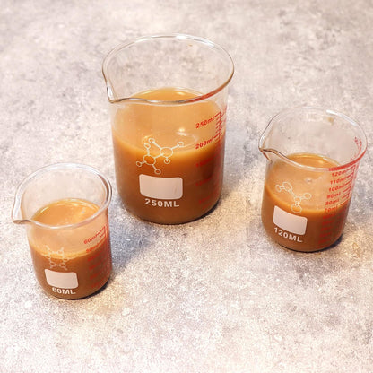 Ackers Mini Glass Measuring Beaker Set, Borosilicate, 2Oz 4Oz 8Oz Measuring Cups