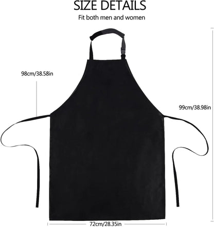Waterproof Rubber Vinyl Apron for Unisex Adult, Adjustable, Lightweight, Chemical Resistant Extra Long Work Apron