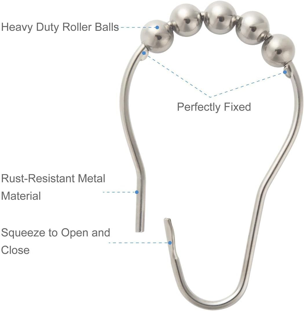 bath Plastic Shower Curtain Shower Curtain Hooks Rings