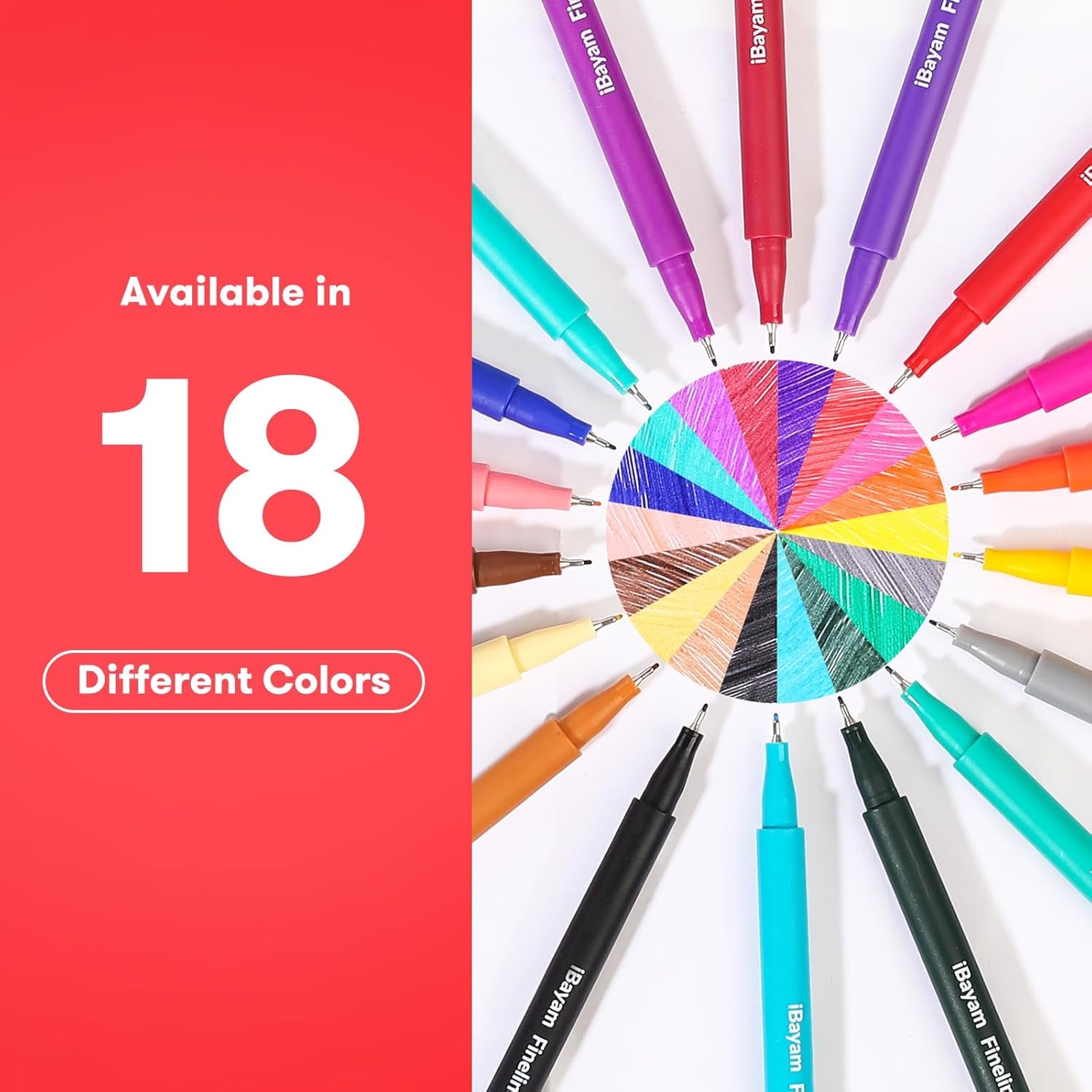 18 Colors Fine Point Aesthetic Pens, Stocking Stuffers Christmas Gifts for Kids Trendy Teen Girl, Teacher Supplies, Preppy Stationery, Fun School Office Supplies, Scrapbook Art Pens