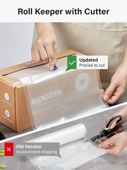 11" X 150' Vacuum Sealer Bags Roll for Food with Cutter Dispenser, Commercial Grade Vacuum Seal Bags, BPA Free, Customized Size Food Bags for Storage, Meal Prep and Sous Vide
