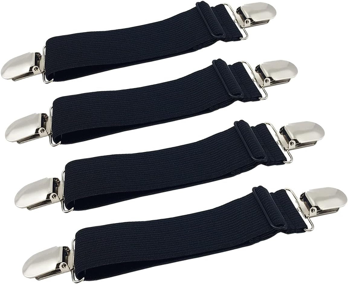 Sheet Straps Bed Sheet Keeper Holder for Corners Sheet Stays Suspender Clips Fitted Sheet Holder Clips Garters Fasteners Mattress Clamps