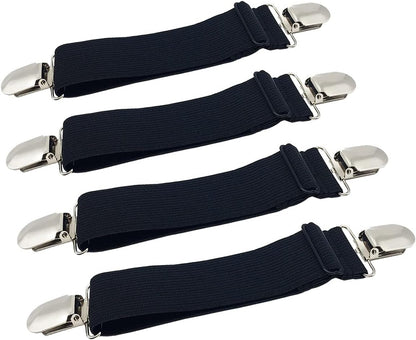 Sheet Straps Bed Sheet Keeper Holder for Corners Sheet Stays Suspender Clips Fitted Sheet Holder Clips Garters Fasteners Mattress Clamps