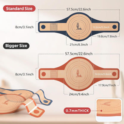 2 Sizes 9.4 & 8.3 Inch Silicone Bread Sling for Dutch Oven 3 Pcs,Wider Non-Stick Silicone Bread Baking Mat for Sourdough,Dough Lifter Liner with Handles （Black,Dark Gray,Brown）