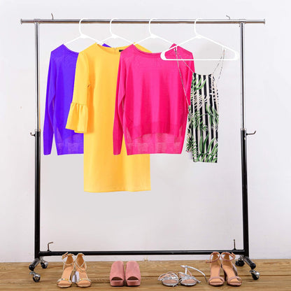 Plastic Hangers 20 Pack - Clothes Hanger with Hooks - Durable & Space Saving (White)