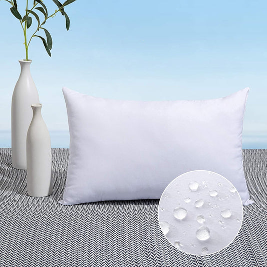 Outdoor Pillows 12X20 Pillow Insert Throw Pillow Insert, Water-Resistant Premium Outdoor Pillow Stuffer Sham Rectangle for Couch Sofa Patio Furniture Cushion Porch Swing