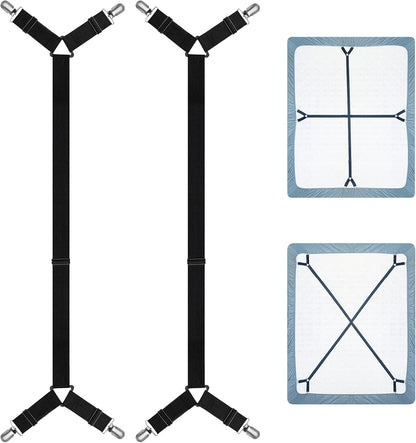 Sheet Keeper Straps Bed Sheet Holder for Corners Bedsheet Stays Suspender Clips Fitted Sheet Holder Garters Fasteners Mattress Clamps