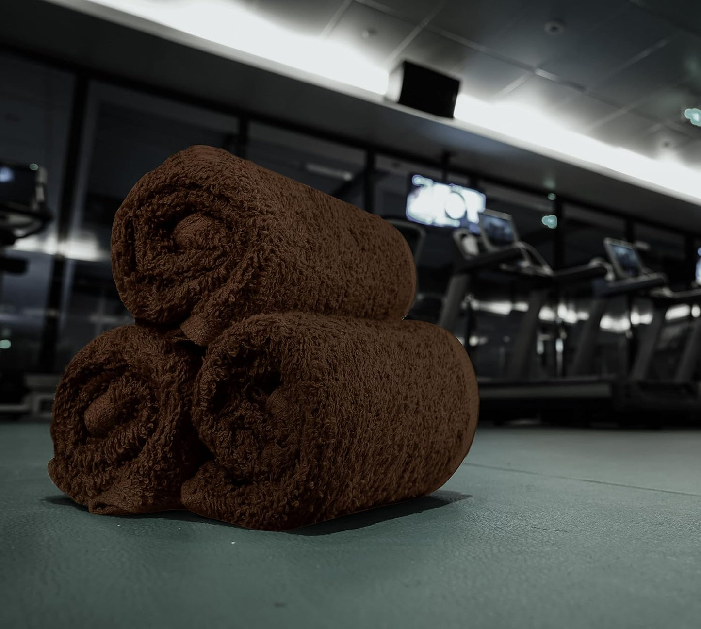 24 Pack Cotton Washcloths Set - 100% Ring Spun Cotton, Premium Quality Flannel Face Cloths, Highly Absorbent and Soft Feel Fingertip Towels (Brown)