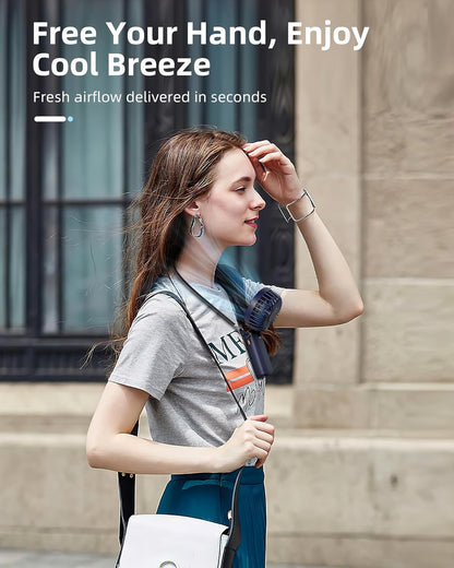 Portable Handheld Fan, Battery Operated Fan with Base, 8 Hours, Digital Display, 5 Speeds, 90° Ajustable, Rechargeable Mini Fan for Outdoor Indoor