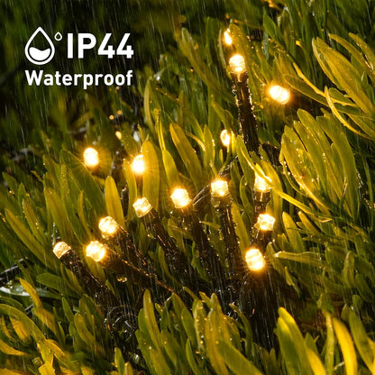 2 Pack Solar String Lights Outdoor Waterproof - Total 400 LED 151FT Solar Christmas Lights Outdoor, 8 Modes Warm White String Light for outside Patio Yard Tree Garden Christmas Decorations