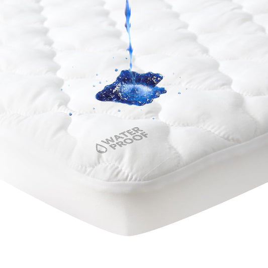 Waterproof Pack and Play Sheets Compatible with 4Moms Breeze plus Playard, Pack and Play Mattress Pad, White