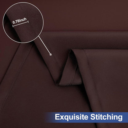 2 Pack Rectangle Table Cloth, Elastic Fitted Fabric Tablecloth Fits for 5 Foot Folding Tables, Washable Table Cover for Picnic, Camping, Indoor & Outdoor (Coffee, 30" X 60")