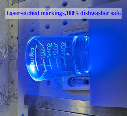 Ackers Shot Glasses Etching Scale Measuring Cup 2PACK Espresso Shot Glasses Liquid Heavy Glass 26-Incremental Measurement 1 OZ, 2 TBS, 6 TSP, 30 ML Kitchen Tools