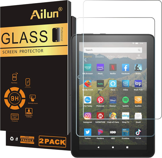 Screen Protector for Amazon Kindle Fire HD 8/8 Plus/Kids [8 Inch] 2022&2020 Released - 0.33Mm Tempered Glass, Ultra Clear, Anti-Scratch, Case Friendly