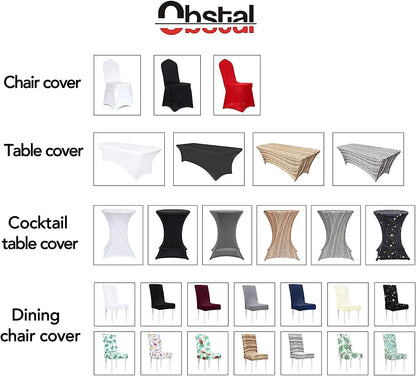 Cocktail Table Covers Stretch Spandex White Cocktail Table Cover Cloth for Wedding, Banquet and Party (30"-32" Diameter X 42" Height,2Pc)
