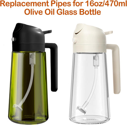 2Pcs Spray Straw Replacement for Kitchen Oil Sprayer Bottle, 4.72In/12Cm Replacement Pipes for Cooking 16Oz/470Ml Olive Oil Glass Dispenser Bottle, Replace Oil Spray Tube Set