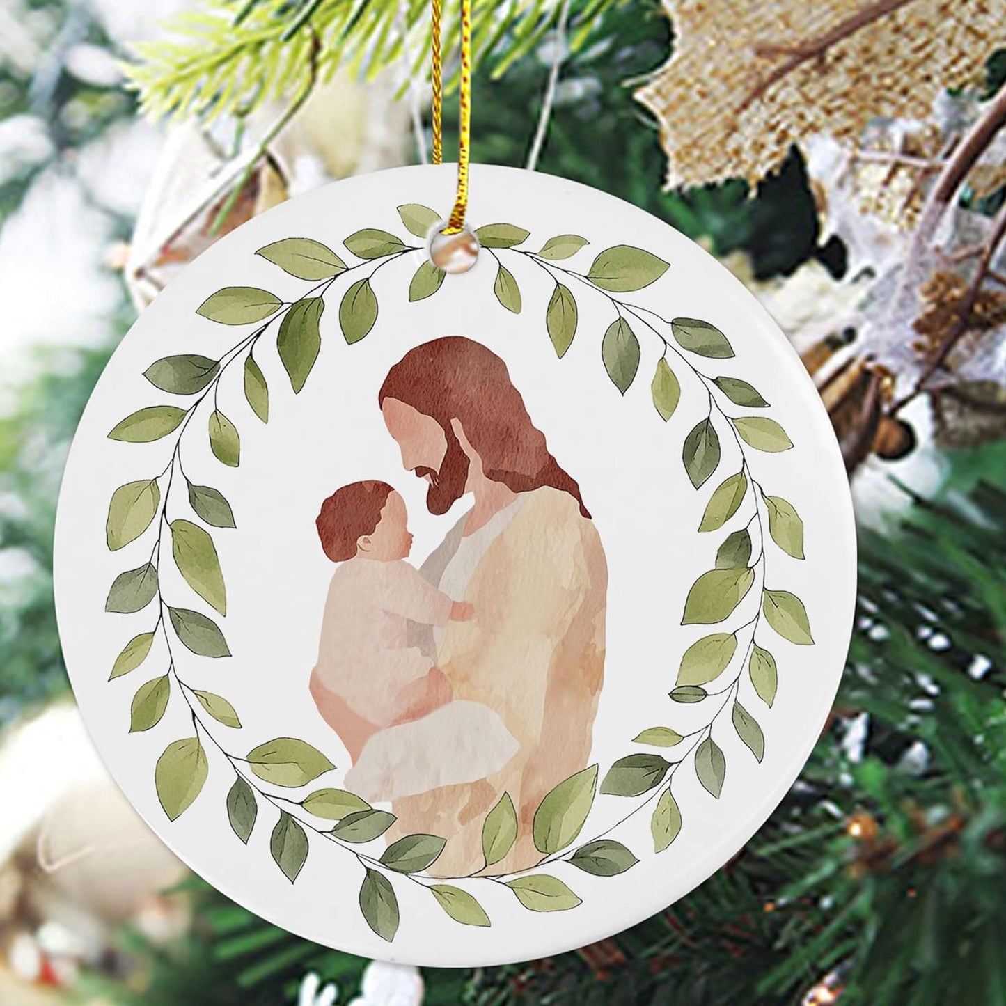 Miscarriage Baby Loss Ornament, Jesus Christ Holding Baby Ornament, Miscarriage Ceramic Gift, Baby Loss Gift, Baby Loss Sympathy Gift, Miscarriage Keepsake