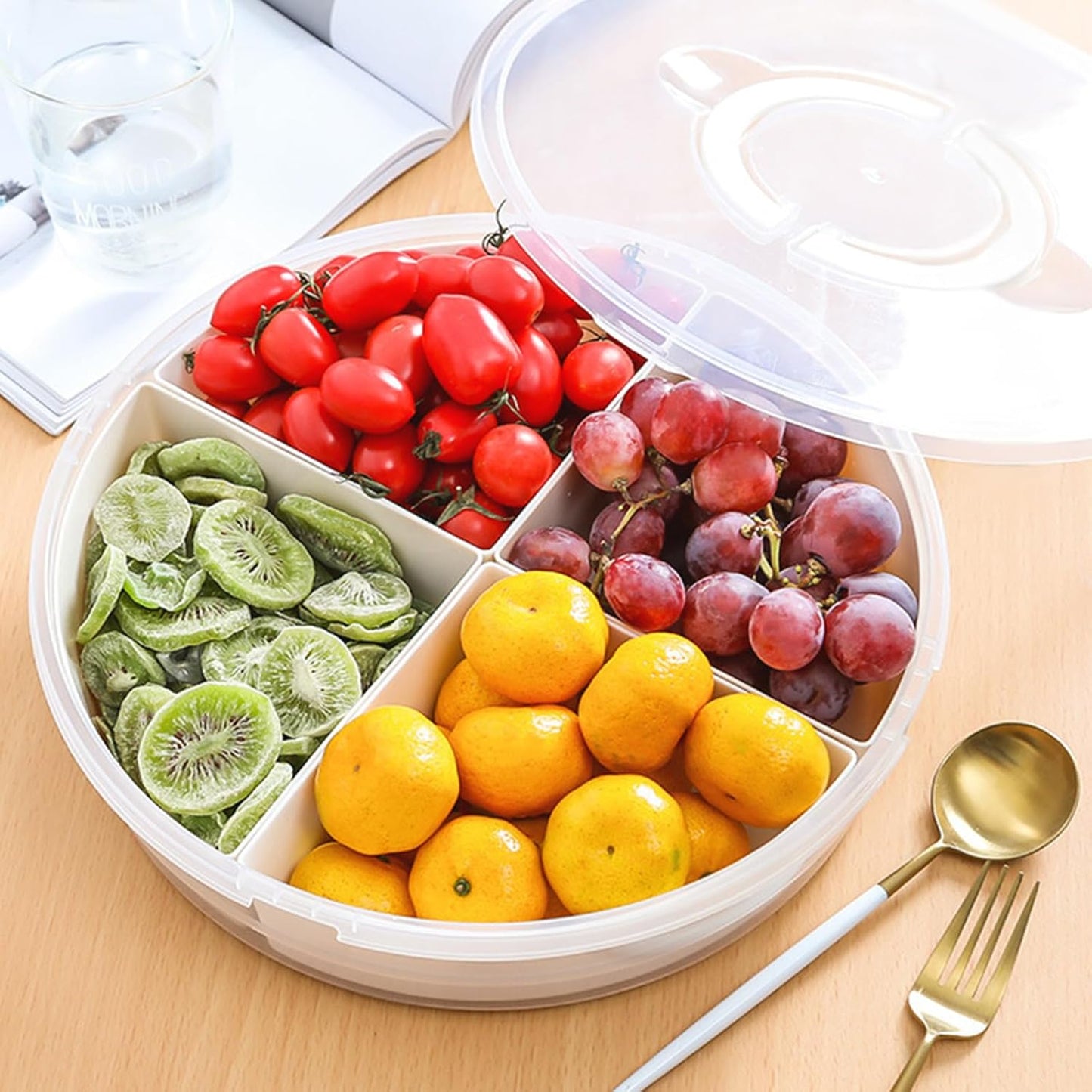 2Inch Portable Pie Carrier with Lid and Cupcake Muffin Tart Cookie Fruit Snacks Keeper Food, Pie Carrier round Pizza Holder Reusable Pie Keeper