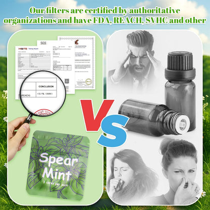 Flavoured Inner Filter Packs: Orange/Pomelo/Lemon Flavoured Breathlace Tube Breathing Necklace with Resistance Filter Calm Breathlace Stop Stress Necklaces Anxiety Relief Breathe Pendant