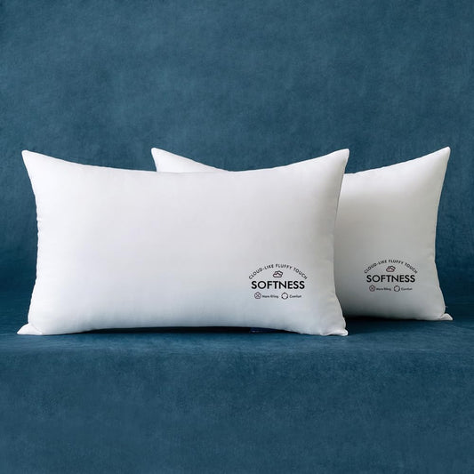 12X20 Throw Pillow Inserts (Set of 2), Rectangle Premium Soft Decorative Pillow Inserts for Sofa Bed Living Room
