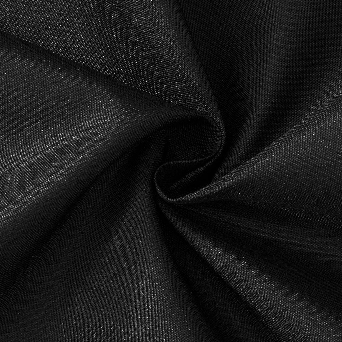 Fabric Shower Curtain or Liner with Weighted Magnets - Hotel Quality Opaque Black Shower Curtain for Bathroom, Machine Washable, Water Repellent - Black, 72X72