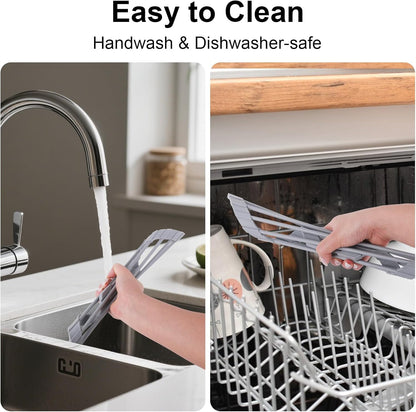 Corner Sink Caddy Kitchen Sink Organizer, Silicone Wrapped Triangle Roll up Dish Drying Rack over Sink Drainer Mat, Anti-Slip Sponge Holder Corner Shelf for RV Kitchen Sink Accessories Counter Storage