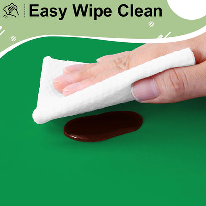 4 Packs Disposable Plastic Table Cloth, 84" round Waterproof Tablecloth, Leakproof & Sturdy Decorative Table Covers for Picnic, Party and Outdoor, Green