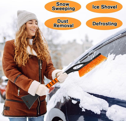 Snow Brush - 27 Inch Ice Scraper for Car Windshield, Detachable Snow Removal Tool with Ergonomic Foam Grip for Cars, Trucks, Suvs 01