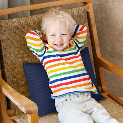 Toddler Pillow (Navy, 2 Pack), 13X18 Pillows for Sleeping, Soft and Breathable Cotton Blend Shell, Small Kids Pillow Perfect for Toddler Bed and Travel (Intended for Age 2 and Up)