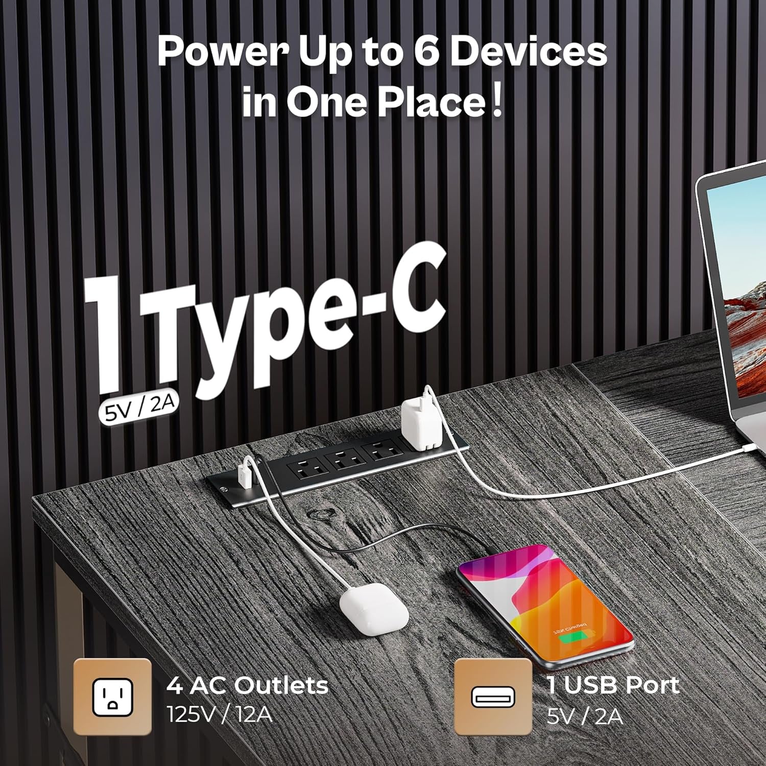 63-Inch L-Shaped Desk with Fabric Drawers, Reversible Computer Gaming Desk Featuring Power Outlets and USB-C Port, Adjustable Side Storage Shelves for Home Office and Study Corner, Grey