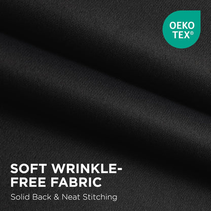 Blackout Patio Sliding Door Curtains - 84 Inches Long, Grommet Privacy Room Divider, Extra Wide Thermal Blackout Drapes for Bedroom and Living Room (Black, 100Wx84L, 1 Panel)