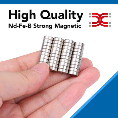 60 Pack Small Magnets, Rare Earth Magnet with Countersunk Hole Matching Screws, Cabinet for Cabinet Doors,Round for Refrigerator, Science, Office, Tool Room - 0.31X0.12Inch