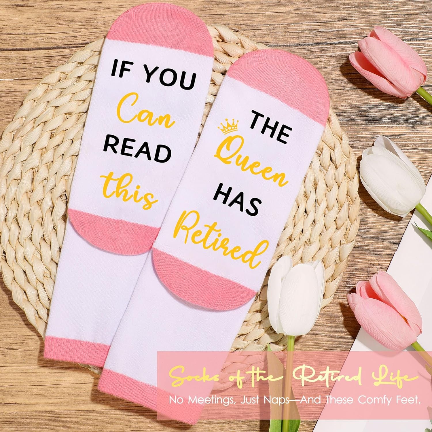 Elegant Retirement Gift Basket for Women 2025 - Thoughtful Retirement Presents for Coworkers, Teachers, Nurses, Bosses, Friends, Moms, and Grandmothers, Featuring a 20oz Tumbler, Greeting Card, and "The Queen Has Retired" Socks