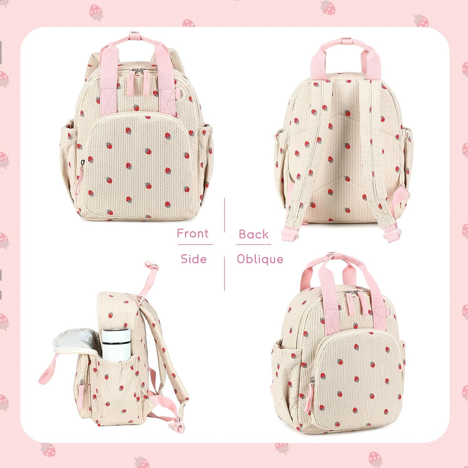 Toddler Backpack for Girls Boys 2-4 Cute 12" Preschool Kindergarten Backpacks Kids Daycare Bags School Travel
