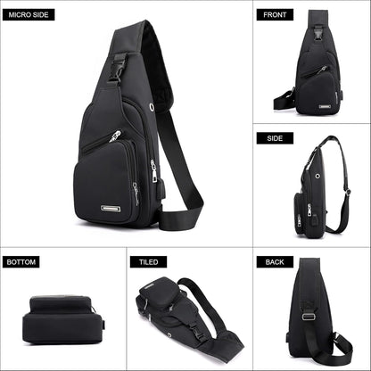 Waterproof Sling Bag Crossbody Backpack for Men Women Sling Backpack Hiking Daypack Multipurpose Cross Body Chest Bag