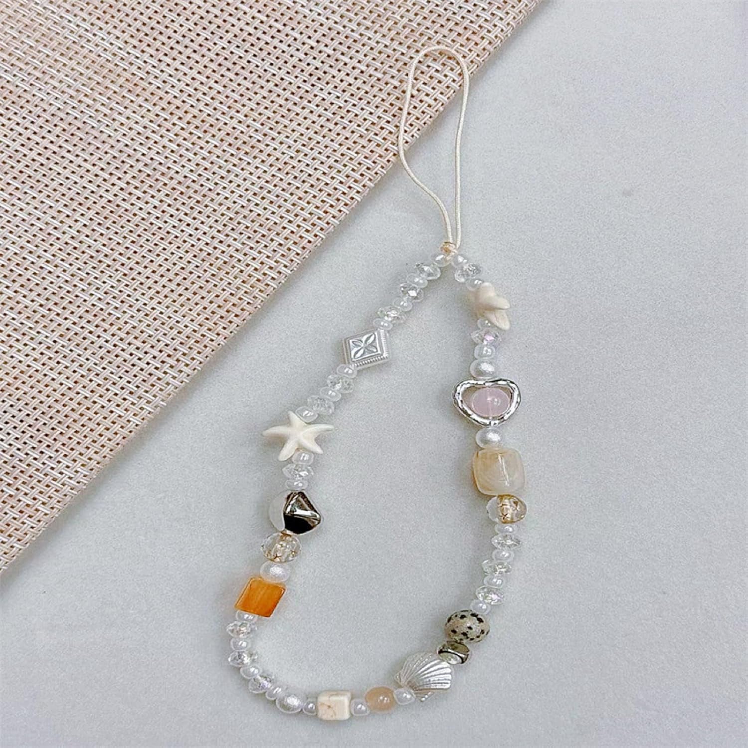 Beaded Camera Wrist Strap Cute Digital Camera Charm Lanyard Phone Charms Strap Beaded Camera Chain for Phone Bag Keychain