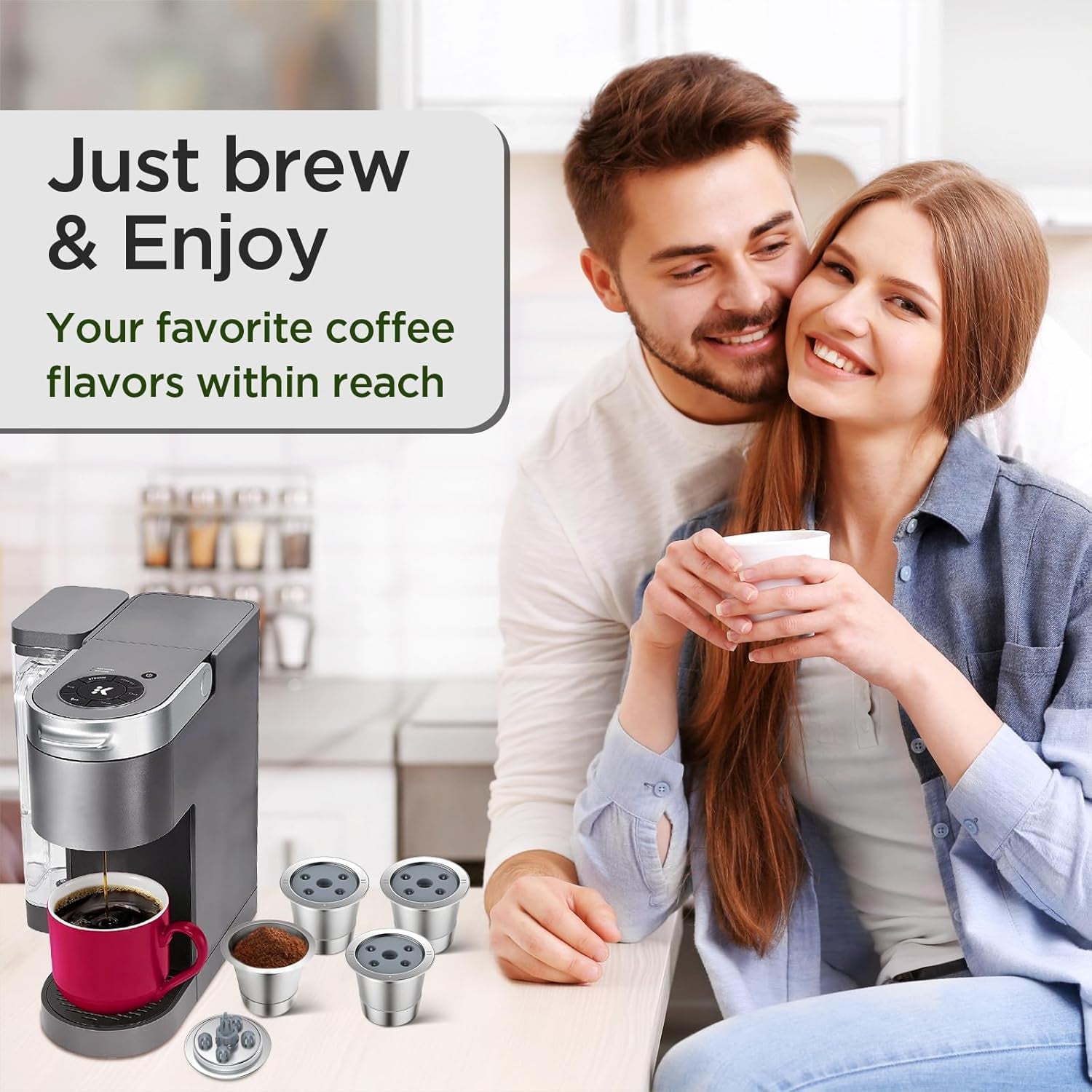 Reusable K Cups for Ke K Supreme Refillable K Cups for Ke K Supreme plus Coffee Maker (New 1 Pack)