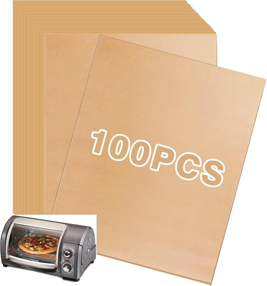 Parchment Paper Disposable Compatible with Hamilton Beach Easy Reach 4-Slice Countertop Toaster Oven, 100Pcs Parchment Paper Sheets Air Fryer Accessories for Hamilton Beach 31344DA