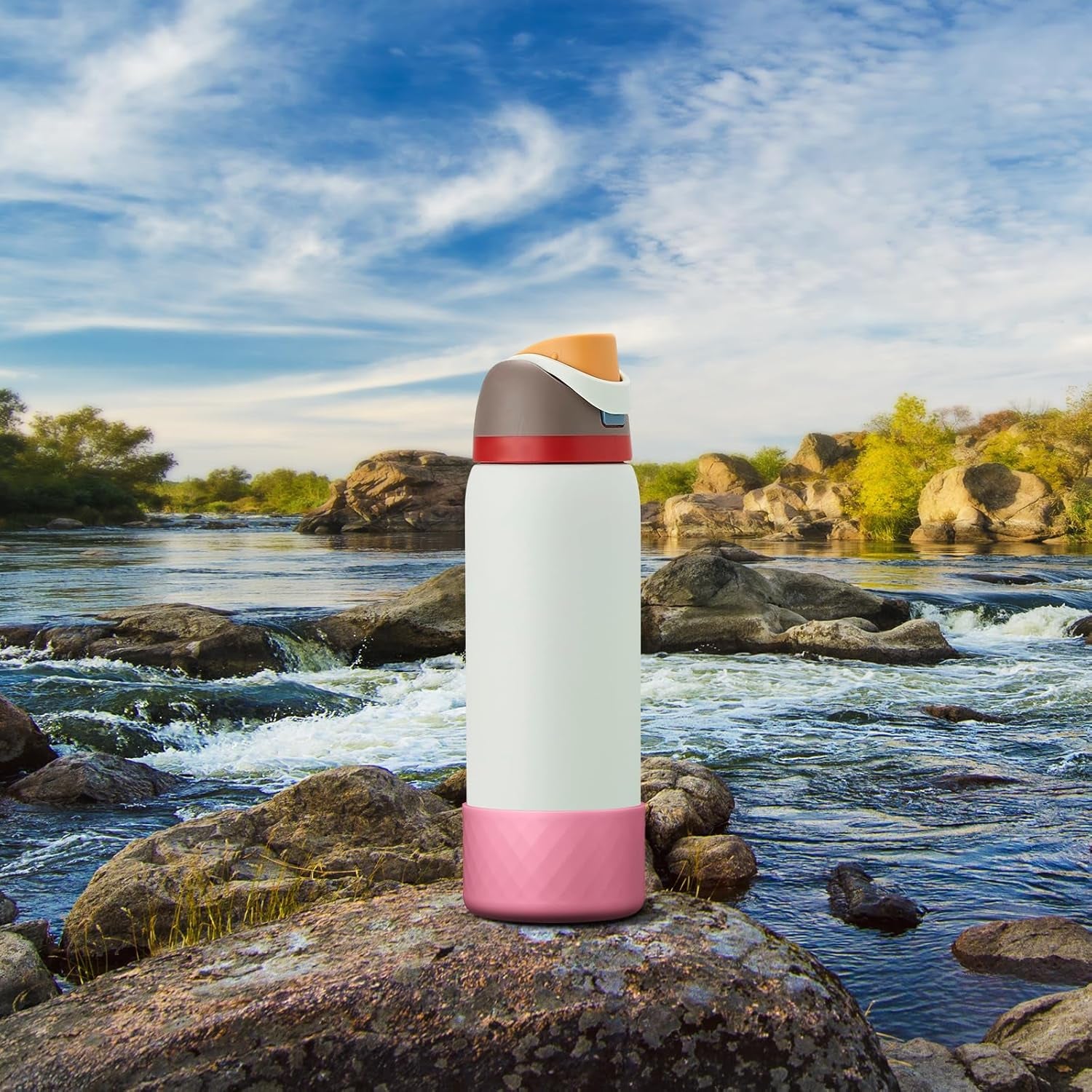 Silicone Boot for Owala Water Bottle 24 Oz 32 Oz 40 Oz, Anti-Slip Protective Sleeve for Freesip/Twist/Flip Stainless Steel Water Bottles Accessories