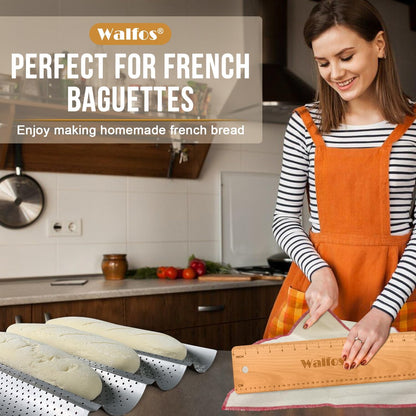 Baguette Transfer Peel 15 Inch, Baguette Flipping Board for French Bread Baking