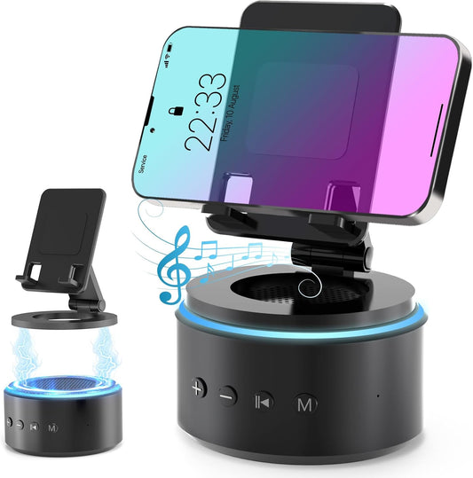 Dad Men Him Husband Gifts from Daughter Son Wife, Cell Phone Stand with Wireless Bluetooth Speaker, Tech Gadget Adjustable Detachable White Noise Sound Machine Dad Christmas Xmas Birthday Gifts