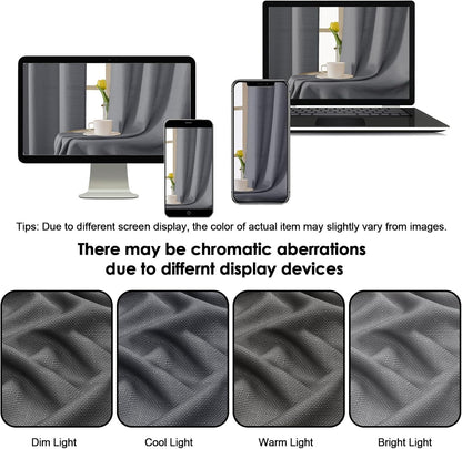 Bob 1 PCS Dark Grey Valances for Windows, Faux Linen Textured Kitchen Window Curtains Valance for Bedroom Living Room, Modern Soft Airy Solid Rod Pocket Bathroom Cafe Curtain, 60Wx14L Inch