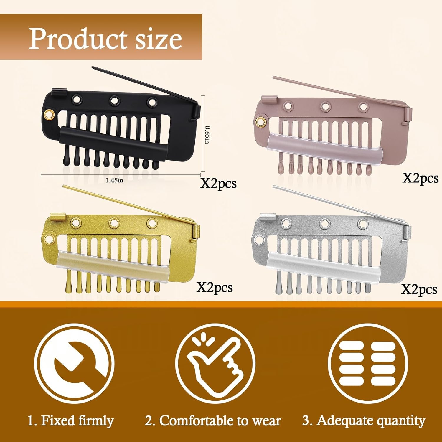 Chunni Clips with Safety Pins,8 PCS Strong Chunni Grip Dupatta Setting Clips Indian for Woman （Mixed Colors）