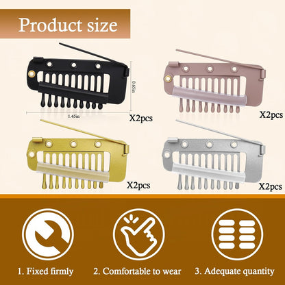 Chunni Clips with Safety Pins,8 PCS Strong Chunni Grip Dupatta Setting Clips Indian for Woman （Mixed Colors）