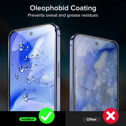 2 Pack Screen Protector for Google Pixel 9A, Tempered Glass Film, Alignment Frame, Easy Installation, Anti-Scratch Case Friendly Clear HD Film, 6.3-Inch